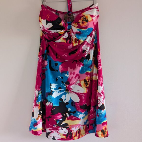 3/$30 Tropical floral beach cover up dress - Picture 1 of 7